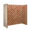 Rustic Brick Herringbone Fireplace Chamber