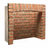 Rustic Brick Fireplace Chamber with Arch