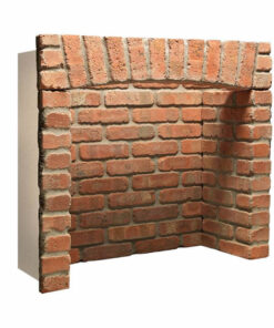 Rustic Brick Fireplace Chamber with Arch