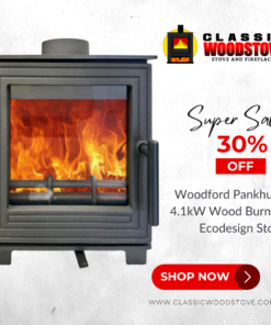 Woodford Pankhurst 4.1kW Wood Burning Ecodesign Stove