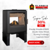 Mendip Woodland 8kW Double Sided Wood Burning Ecodesign Logstore Stove