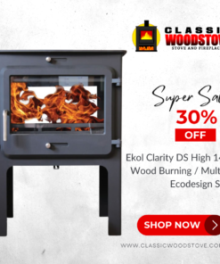 Ekol Clarity DS High 14kW Wood Burning / Multifuel Ecodesign Stove